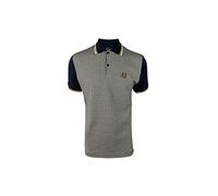 Trojan Jacquard Houndstooth Panel Polo TR/8714 L Navy