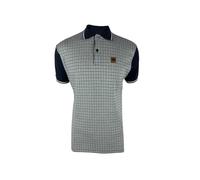Trojan Jacquard Houndstooth Panel Polo TR/8871 M Navy