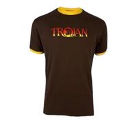 Trojan Logo Ringer T-Shirt Chocolate