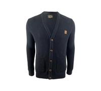 Trojan Men's 100% Cotton Classic Waffle Cardigan - TC/1020 Navy