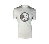 Trojan Men's Applique Jacquard Logo Short-Sleeve T-Shirt - TR/9091 Ecru
