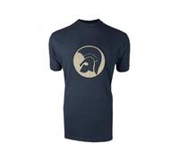 Trojan Men's Applique Jacquard Logo Short-Sleeve T-Shirt - TR/9091 Navy