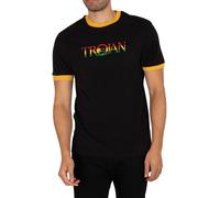 Trojan Records Mens Retro Ska Reggae Rasta T-Shirt Black 3XL