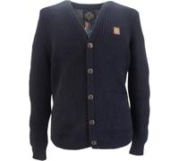 TROJAN Mens Classic Waffle Cardigan (UK, Alpha, XXL, Regular, Regular, Navy)