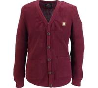 TROJAN Mens Classic Waffle Cardigan (UK, Alpha, XXL, Regular, Regular, Port)