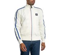 TROJAN Mens Contrast zip track top (UK, Alpha, 3XL, Regular, Regular, Ecru)