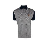 Trojan Men's Diamond Panel Short-Sleeve Polo Shirt - TR/9072 Navy