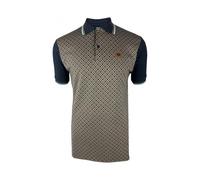 Trojan Men's Diamond Panel Short-Sleeved Polo Shirt - TR/9028 Navy