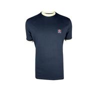 Trojan Men's Flag Badge Ringer Short-Sleeved T-Shirt - TR/9086 Navy