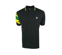 TROJAN Mens Flag Sleeve Pique Polo (UK, Alpha, 4XL, Regular, Regular, Black)