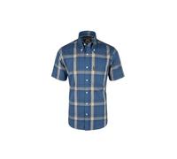 Trojan Men's Large Check Button Down Short Sleeved Shirt - TC/1062 Cobalt