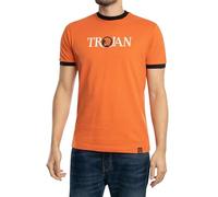 Trojan Mens T-Shirts - Rasta Retro Ringer Short Sleeve & Crew Neck Tee - TC/1014
