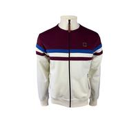 Trojan Men's Long Sleeve Panel Stripe Retro Knit Track Top - TR/9000