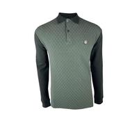 Trojan Men's Ottoman Rib Panel Long-Sleeved Polo Shirt - L/S TR/9026 Black