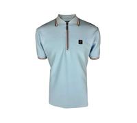 Trojan Men's Ottoman Rib Zip Short-Sleeve Polo Shirt - TR/9070