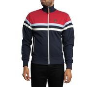 TROJAN Mens Panel Stripe Track Top (UK, Alpha, XL, Regular, Regular, Navy)
