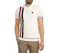 Trojan Men's Racing Stripe Fine Gauge Polo Shirt, Beige