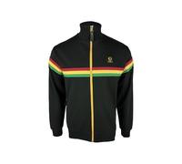 TROJAN Men's Retro Stripe Track Jacket, Black, M
