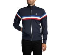 TROJAN Mens Retro Stripe Track Top (UK, Alpha, L, Regular, Regular, Navy)