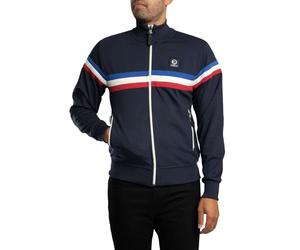 TROJAN Mens Retro Stripe Track Top (UK, Alpha, L, Regular, Regular, Navy)
