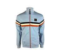 TROJAN Mens Retro Stripe Track Top (UK, Alpha, S, Regular, Regular, Powder)