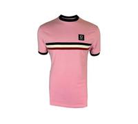 Trojan Men's Stripe Front 100% Cotton Short-Sleeved T-Shirt TR/9085 Pink