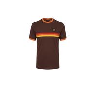 Trojan Men's Stripe Front T-Shirt - TR/9140 | Pure Cotton, Short Sleeve, Carbon Peach Finish, Contrast Rib Collar and Cuffs