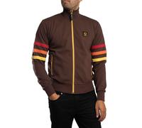 Trojan Men's Stripe Sleeve Track Jacket, Brown