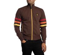 TROJAN Mens Stripe Sleeve Track Top (UK, Alpha, XL, Regular, Regular, Chocolate)