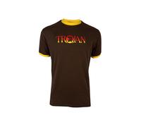 Trojan Mens T-Shirts - Rasta Retro Ringer Short Sleeve & Crew Neck Tee - TC/1014