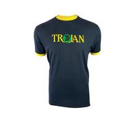 Trojan Mens T-Shirts - Rasta Retro Ringer Short Sleeve & Crew Neck Tee - TC/1014