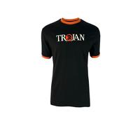 Trojan Mens T-Shirts - Rasta Retro Ringer Short Sleeve & Crew Neck Tee - TC/1014