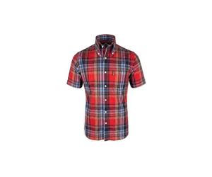 Trojan Men's Tartan Check Button Down Short Sleeved Shirt - TC/1063