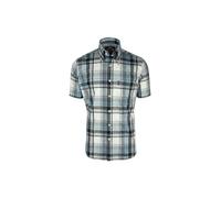 Trojan Men's Tartan Check Button Down Short Sleeved Shirt - TC/1063 Black