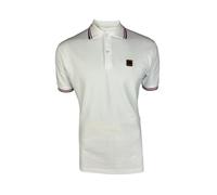 Trojan Men's Three Colour Tipped Pique Polo Shirt TC/1041 3XL White
