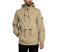 Trojan Men's Twill Badged Parka Jacket, Beige