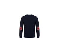 Trojan Men's Union Flag Elbow Patch Fine-Gauge Long-Sleeve Crew-Neck Jumper - TR/9095 Navy