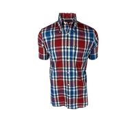 Trojan Multi-Check Short Sleeve Button Down Shirt with Matching Pocket Square TC/1047