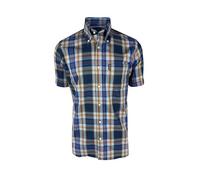 Trojan Multi-Check Short Sleeve Button Down Shirt with Matching Pocket Square TC/1047
