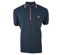 Trojan Ottoman Rib Zip Polo Navy