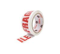 Trojan Packaging Tapes Heavy Duty Industrial Quality All Purpose Parcel Packaging Tape 48mm x 66m Long With Strong Adhesive for all Mailing Shipping Boxes Brown, Clear or Fragile (12, Fragile)