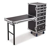 Trojan Pro 7-Drawer Single Table Heavy-Duty Wheeled Flight Case