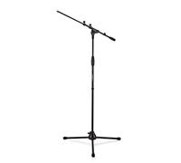 Trojan Pro Mic Stand with Telescopic Boom | Height Adjustable 1000-1650mm, Foldable Design for Easy Transport, Die-Cast Steel with Rubber Feet, Studio and Live