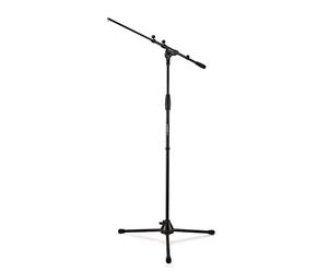 Trojan Pro Mic Stand with Telescopic Boom | Height Adjustable 1000-1650mm, Foldable Design for Easy Transport, Die-Cast Steel with Rubber Feet, Studio and Live