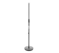 Trojan Pro Round Base Mic Stand | Easy-Grip Clutch Adjusts Height Smoothly, Compact Cast Iron Base for Stability, Rubberised Feet, Telescopic Design