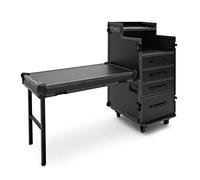 Trojan Pro Stealth DJ 4-Drawer Single Table Heavy-Duty Wheeled Flight Case