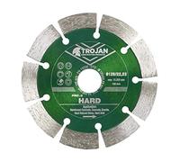 Trojan Pro-X Hard Diamond Blade for Cutting Brick, Concrete, Stonework, Granite & Other Hard Materials, 125mm x 22.23mm