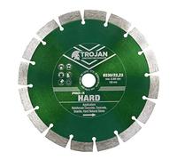 Trojan Pro-X Hard Diamond Blade for Cutting Brick, Concrete, Stonework, Granite & Other Hard Materials, 230mm x 22.23mm
