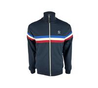 Trojan Retro Knit Stripe Regular Fit Cotton Blend Track Top - TR/9002