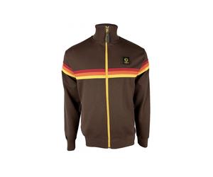 Trojan Retro Knit Stripe Regular Fit Cotton Blend Track Top - TR/9002